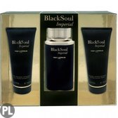 Ted Lapidus Black Soul Imperial EDT 100 ML + 100ML Aftershave Balsem + 100 ML All Over Shampoo
